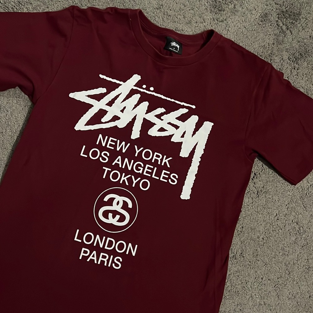 Stussy Maroon Shirt Size Small